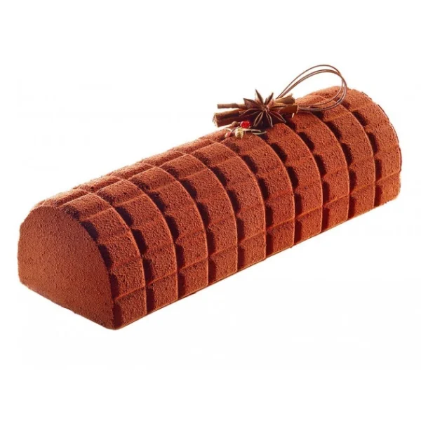 mode pas chere Kit Moule à Bûche Et Tapis Décor Tablette De Chocolat SilikoMart Professional 3