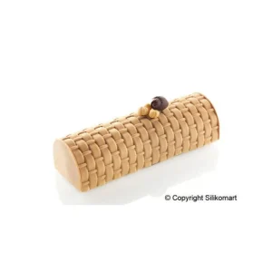 prix abordable Kit Moule à Bûche Et Tapis Décor Tressé SilikoMart Professional 7