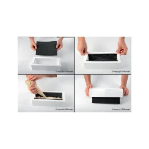 prix abordable Kit Moule à Bûche Et Tapis Décor Tressé SilikoMart Professional 9