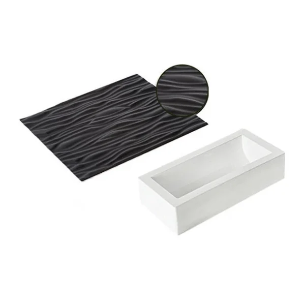 Vente Kit Moule à Bûche Et Tapis Effet Bois SilikoMart Professional 1