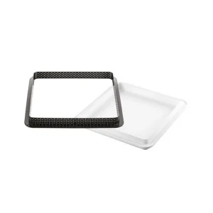 fashion pas cher Kit Moule Silicone 1 Tarte Carrée 200mm Silikomart Professional 15