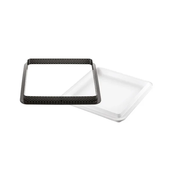 fashion pas cher Kit Moule Silicone 1 Tarte Carrée 200mm Silikomart Professional 6