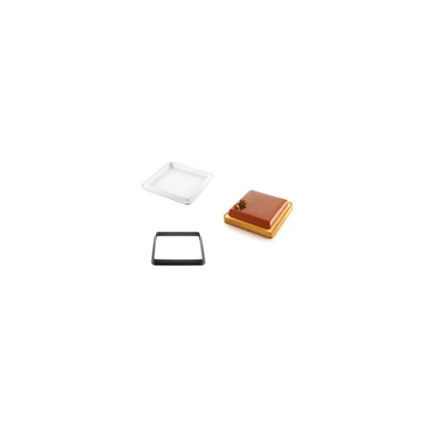 fashion pas cher Kit Moule Silicone 1 Tarte Carrée 200mm Silikomart Professional 1