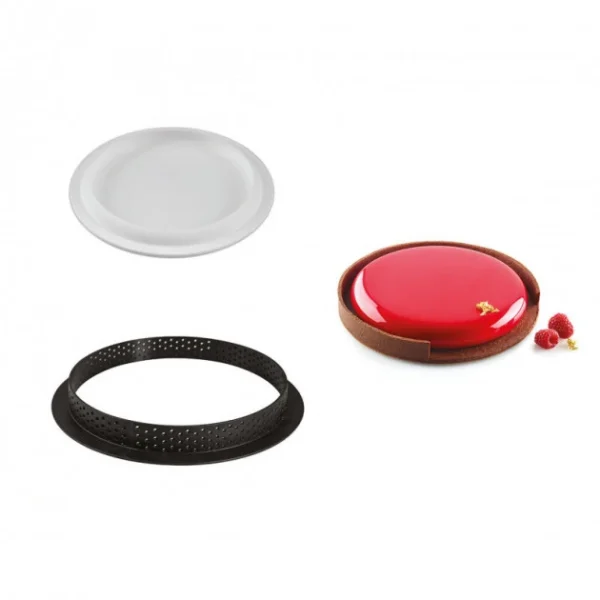 Kit Moule Silicone 1 Tarte Ø 190mm Silikomart Professional grande marque pas cher 1