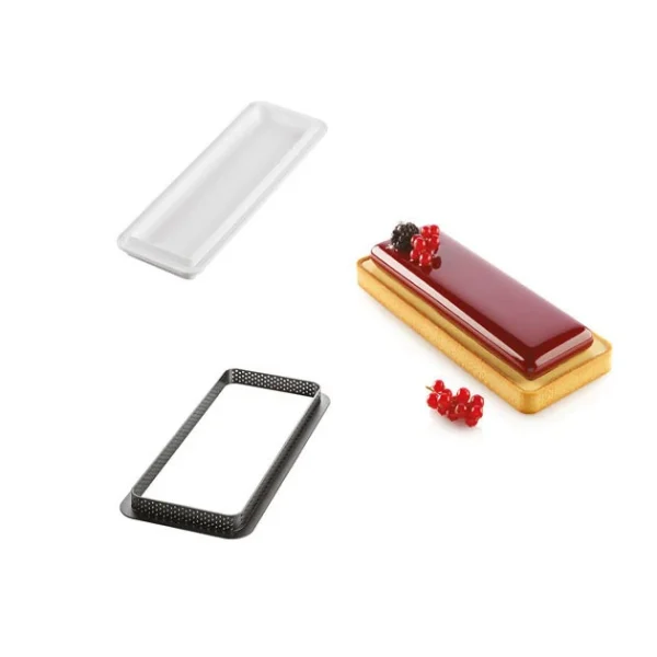 grossiste Kit Moule Silicone 1 Tarte Rectangle 265mm Silikomart Professional 1