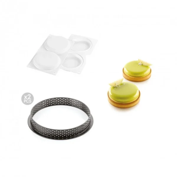 Kit Moule Silicone 2 Tartes Ø 120mm Silikomart Professional france en ligne 1