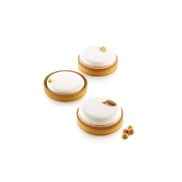 Authenticité garantie Kit Moule Silicone 4 Tartelettes Ø 100mm Silikomart Professional 3