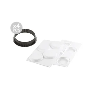 Authenticité garantie Kit Moule Silicone 4 Tartelettes Ø 100mm Silikomart Professional 11