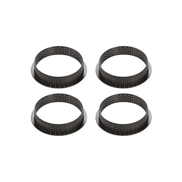 Authenticité garantie Kit Moule Silicone 4 Tartelettes Ø 100mm Silikomart Professional 6