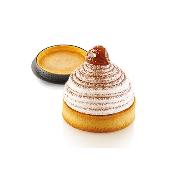 prix de gros Kit Moule Silicone 6 Tartelettes Ø 80mm Mont Blanc Silikomart Professional 6
