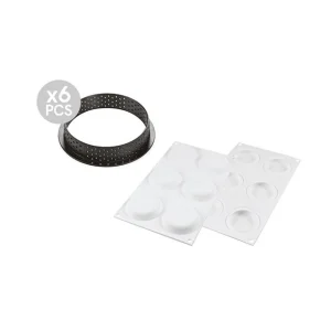 Kit Moule Silicone 6 Tartelettes Ø 80mm Silikomart Professional site pas cher 11