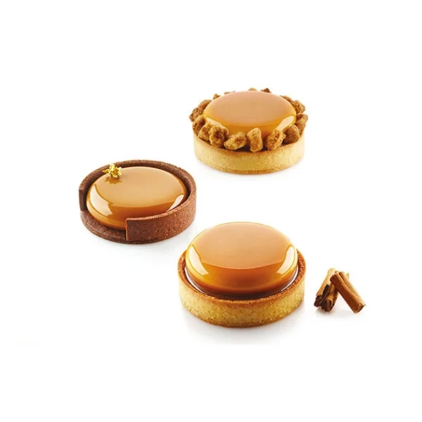 Kit Moule Silicone 6 Tartelettes Ø 80mm Silikomart Professional site pas cher 4