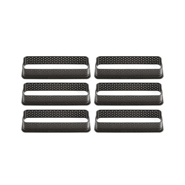 soldes en ligne Kit Moule Silicone 6 Tartelettes Rectangle 120mm Silikomart Professional 7
