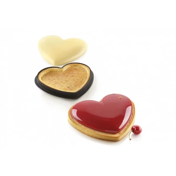 Kit Moule Silicone Tarte Cœur 20,5 X 19 Cm Silikomart Professional grossiste en ligne 4