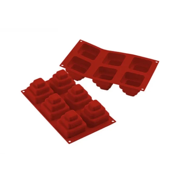 marque moins cher MALLARD FERRIERE Moule 6 Pyramides à Étages En Silicone 1
