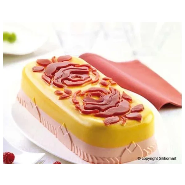 MALLARD FERRIERE Moule à Cake Silicone Avec Roses 300x145mm Meilleur Prix 3