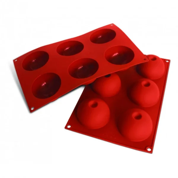 achetez pas cher Silikomart Moule Demi Sphère Bout Enfoncé Silicone Souple Pro 1