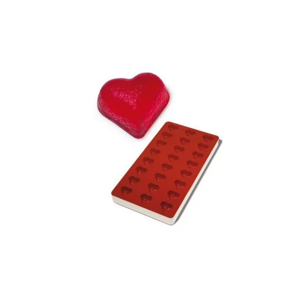 qualité supérieure Moule Pâte De Fruit Coeur 24 Empreintes 8ml SilikoMart Professional 1