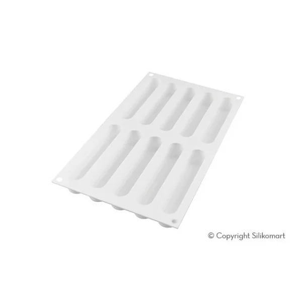 Moule Silicone 10 Eclairs 13×2,5 Cm SilikoMart Professional en france 3