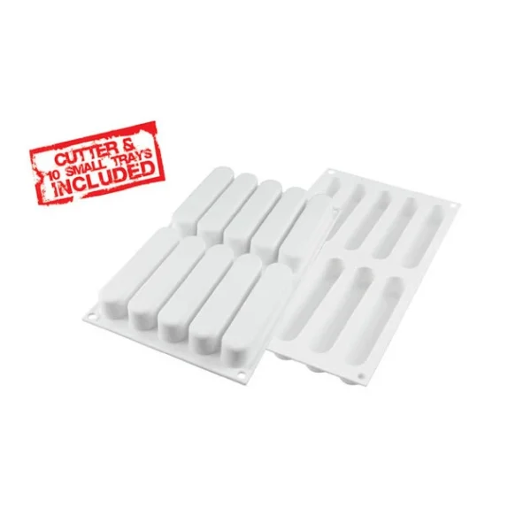 Moule Silicone 10 Eclairs 13×2,5 Cm SilikoMart Professional en france 8
