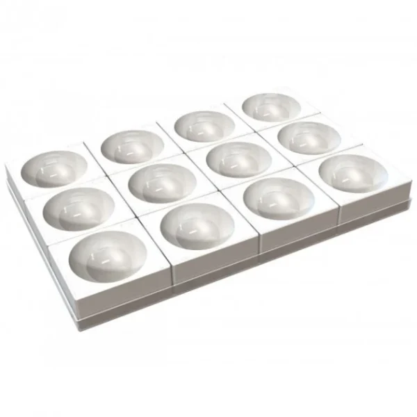 Moule Silicone 12 Demi-Sphères 11,5 X H 5,75 Cm Silikomart Professional Prestation Et Rapide 1