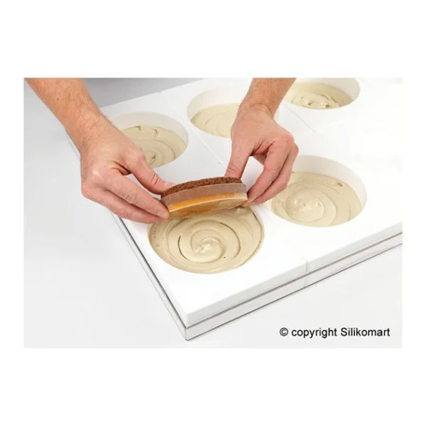 Moule Silicone 12 Empreintes Rondes Ø115 Mm Silikomart magasin 3