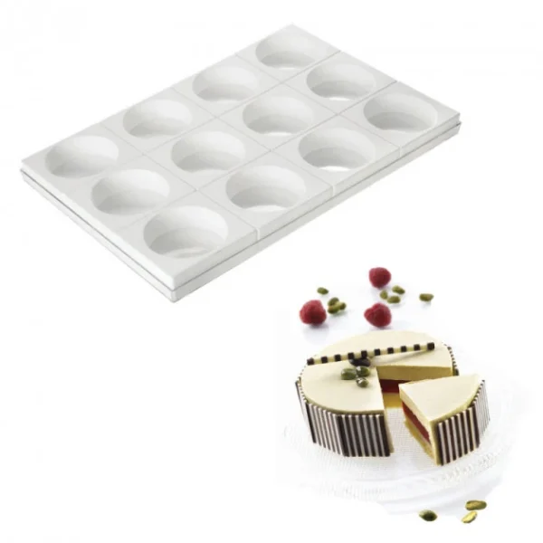 Moule Silicone 12 Empreintes Rondes Ø115 Mm Silikomart magasin 1