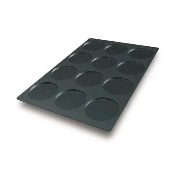Livraison rapide Moule Silicone 12 Fonds De Tarte Biscuit Ø12 X 1 Cm 112ml SilikoMart Professional 4
