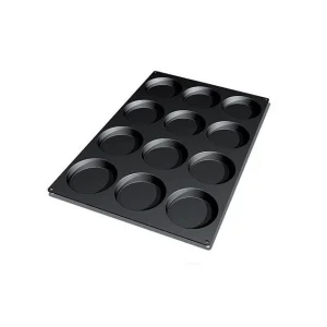 magasins pas chers Moule Silicone 12 Fonds De Tarte Biscuit Ø12 X 2,2 Cm 120ml SilikoMart Professional 9