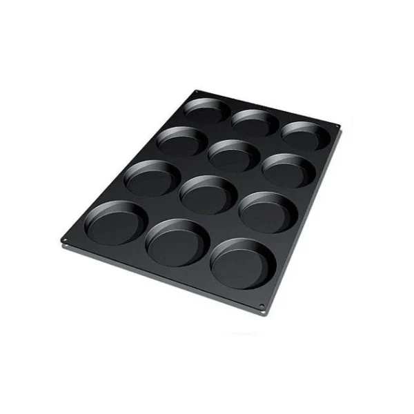 magasins pas chers Moule Silicone 12 Fonds De Tarte Biscuit Ø12 X 2,2 Cm 120ml SilikoMart Professional 4