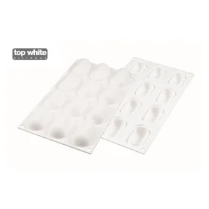 Les achats en ligne Moule Silicone 12 Minis Ovales Bombés 5,8 X 2,9 Cm 30ml SilikoMart Professional 9