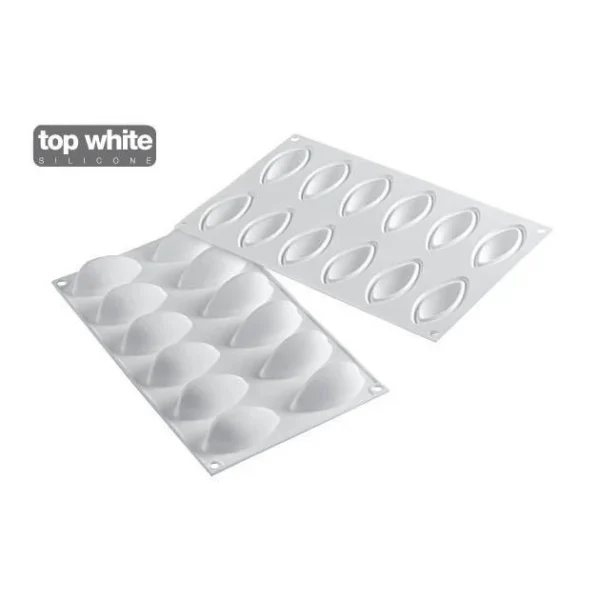 Moule Silicone 12 Quenelles 6,3 X 2,9 Cm 24ml SilikoMart Professional ultratendance 4