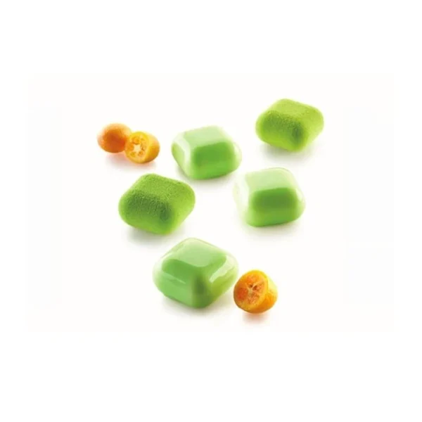 Satisfait ou Remboursé Moule Silicone 15 Carrés Bombés 4 X 4 Cm 30ml SilikoMart Professional 3