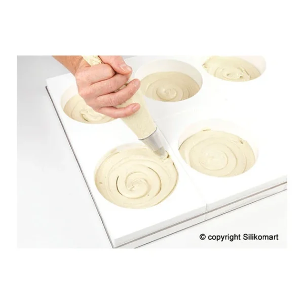qualité supérieure Moule Silicone 15 Empreintes Rondes Ø100 Mm Silikomart 4
