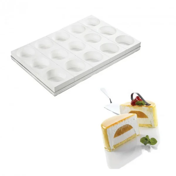 qualité supérieure Moule Silicone 15 Empreintes Rondes Ø100 Mm Silikomart 1