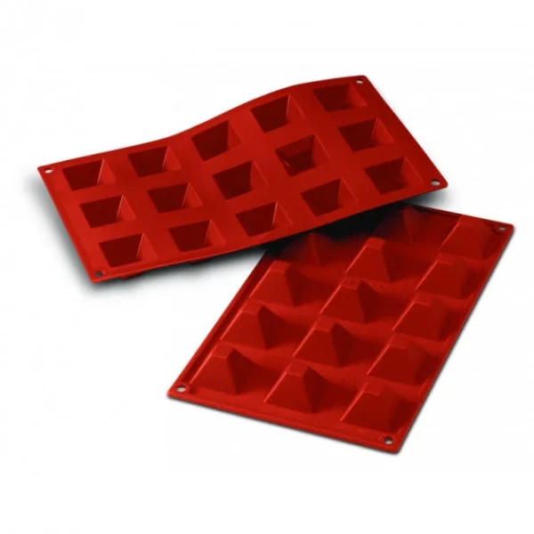 Retour Gratuit Moule Silicone 15 Pyramides 3,6 Cm X H 2,2 Cm Silikomart 1
