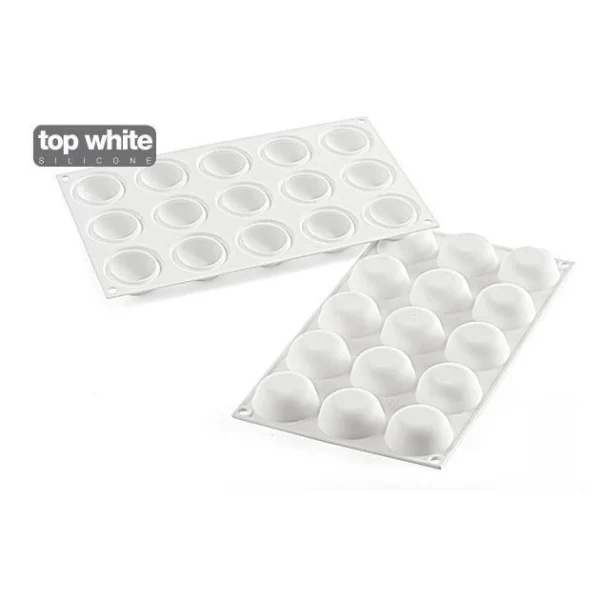 De Qualité Moule Silicone 15 Ronds Bombés Ø45 X H20 Mm – 26ml SilikoMart Professional 4