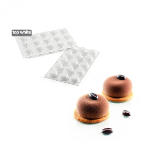 De Qualité Moule Silicone 15 Ronds Bombés Ø45 X H20 Mm – 26ml SilikoMart Professional 1