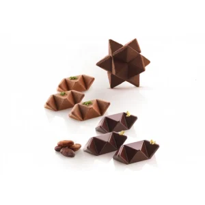 marques pas cher Moule Silicone 2 Étoiles Star Game 7,5 X 7,5 Cm Silikomart Professional 15