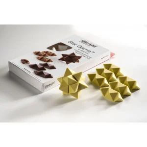 marques pas cher Moule Silicone 2 Étoiles Star Game 7,5 X 7,5 Cm Silikomart Professional 23