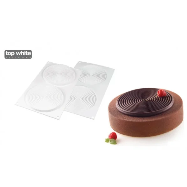 Promotio de vente Moule Silicone 2 Tourbillons 100ml Grand Modèle Silikomart Professional 1