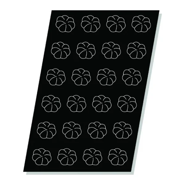 grande popularité Moule Silicone 24 Fleurs 6,4 Cm X H 2,6 Cm Flexipan 3