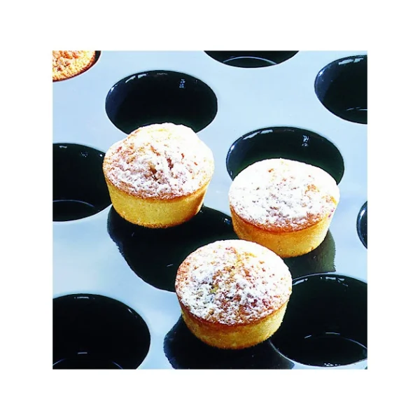 Nouvelle tendance Moule Silicone 24 Muffins 8 Cm X H 3,5 Cm Flexipan 1