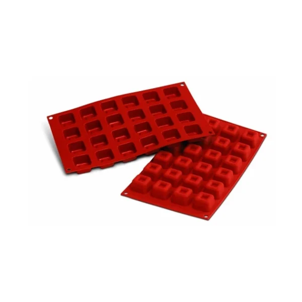 Moule Silicone Savarins Carrés 3,5 Cm X H 2,2 Cm (x24) Silikomart soldes magasin 1