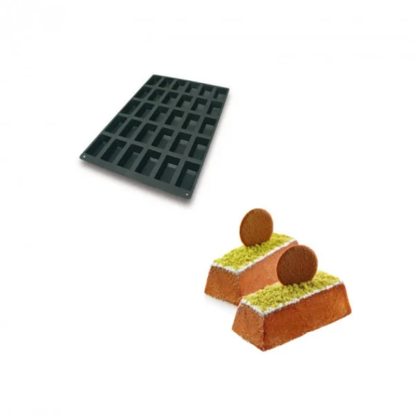 Moule Silicone 30 Mini Cakes 9,9 X 4,9 Cm 130ml SilikoMart Professional Meilleur Prix 1