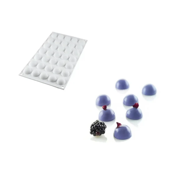 haute qualité Moule Silicone 35 Demi-Sphère 5ml SilikoMart Professional 1