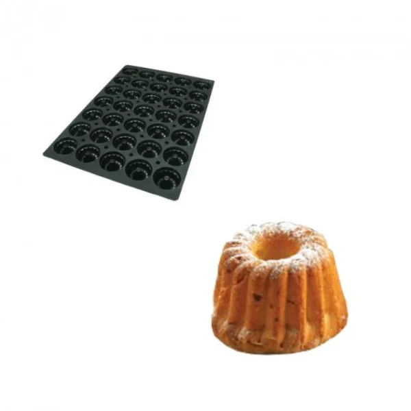 grande surprise Moule Silicone 35 Kouglofs Ø7,1 X H 3,5 Cm 90ml SilikoMart Professional 1