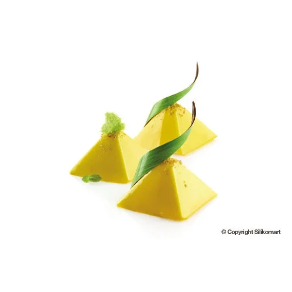 magasin pas cher Moule Silicone 35 Pyramides 6,5 X 6,5 X 3,5 Cm 61ml SilikoMart Professional 3