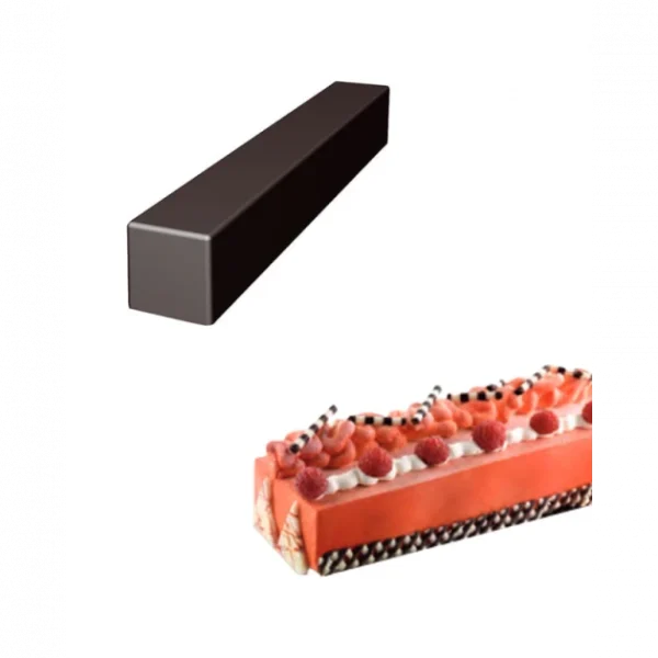 magasin Moule Silicone 4 Bûches Carrées 49,5 X 7 X H 7 Cm 2401ml SilikoMart Professional 1