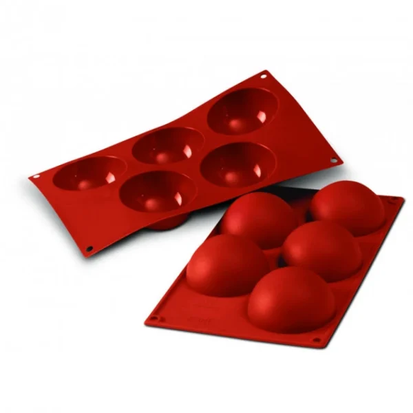 grande promotion Moule Silicone 5 Demi-sphères 8 Cm X H 4 Cm Silikomart 1